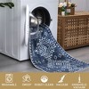 Faux Wool Modern Bohemian  Printed Area Rug Low Pile Non Slip Non Shedding Pet Friendly Machine Washable Carpet Perfect for Home Decoration - 2 of 4