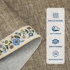 Washable Living Room Rug Floral Bordered Area Rugs Soft Thin Indoor Carpet  Modern Throw Aesthetic Mat Non Slip - 3 of 4