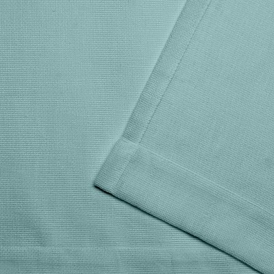 Teal and Cloud Gray Semi-Sheer Polyester Grommet Window Panels, 54"x84"