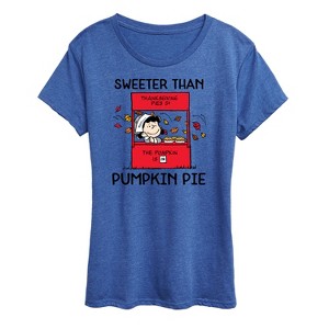 Women's - Peanuts - Sweeter Than Pumpkin Pie Short Sleeve Graphic T-Shirt - 1 of 4