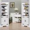 63.38" H Tall Storage Cabinet with Adjustable Shelf in White - 2 of 4
