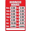 Cosco Business Hours Sign Kit 8x12" (098071) 712511 - image 2 of 2