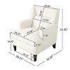 Tufted Teddy Accent Armchair,Modern Upholstered Lounge Chair with Birch Legs & Deep Seat for Living Room Bedroom-Baofuwish - 4 of 4