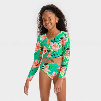Things for Teen Girls Swim Shirts Three-Piece Women Swimsuits Tween 1214  Teen Girl Green Set Girls Swim Suits : : Clothing, Shoes &  Accessories