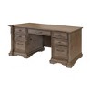 Bristol Traditional Wood Office Desk: Martin Furniture with Butterfly Veneer Tops & Architectural Elements - 2 of 4
