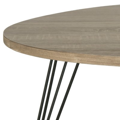 Wynton Oak and Black Hairpin Leg Coffee Table