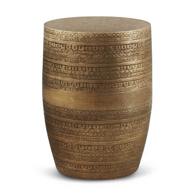 Jean Large Metal Accent Table Antique Gold - WyndenHall