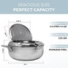 Alpha Living Large Deep Fryer Pot - 11-inch Stainless Steel Frying Pot with Oil Thermometer - 4 of 4