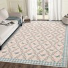 Washable Modern Butterfly Floral Rug Non Slip Low Pile Rug Soft Throw Floor Cover Foldable Indoor Carpet for Living Room Bedroom - 3 of 4