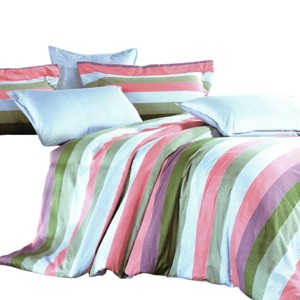 Slickblue Comforter Set with Duvet Cover, Deep Pocket Sheet, Bedding Set, Striped, Full, Multicolor, 5pc - 1 of 3