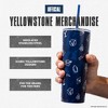 Dragon Glassware x Yellowstone 24 oz Vacuum Insulated Tumbler with Lid and Straws Blue - 3 of 4