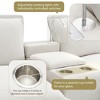 109" 4-Seater Modular L-Shaped Sectional Cloud Sofa with Movable Ottoman, USB Charger, Reading Light, Console - 4 of 4