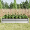 Rectangle Metal Raised Bed Garden,Metal Plant Pots Outdoor with Open Bottom Design,Garden Planter Boxes for Flowers,Vegetables-Coolbibila - 2 of 4