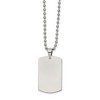 Black Bow Jewelry Stainless Steel Reversible Engravable Dog Tag Necklace, 22 Inch - 2 of 4