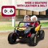 Jojoka 2 Seater 24V Ride on UTV Car 4WD 300W Motors Electric Vehicle w/Remote Control, 4 Shock Absorbers, Leather Seats, Music - 2 of 4