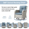 Gymojoy Outdoor Swivel Chairs with Side Table Glider Chairs Set of 3 - 4 of 4