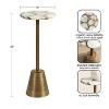 Kate and Laurel Tira Wavy Organic Stone and Metal Table - 2 of 4