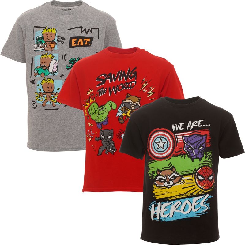 Marvel Avengers Guardians of the Galaxy Little Boys 3 Pack T-Shirts , 1 of 5