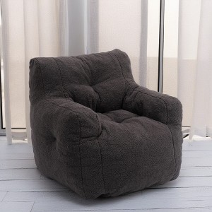 ROOMTEC Bean Bag Chair, Velvet Tufted Foam Accent Lazy Sofa Chair Floor Couch Chair - 1 of 4