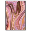 Doll Memories - Pink Geode Canvas Mineral Agate Geode Wall Art by Art Remedy Framed - 2 of 4