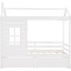Streamdale Twin Size House Bed Wood Bed with Two Drawers (White) - 4 of 4