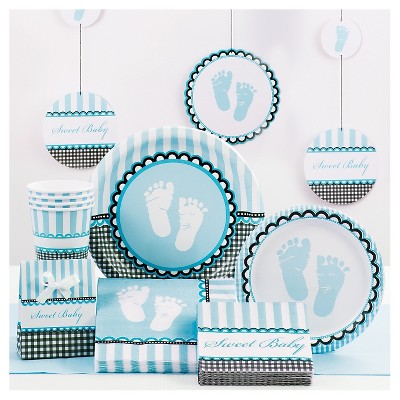 8ct Baby Shower Blue Dessert Plates 