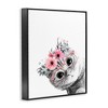 Stupell Industries Pink Flower Crown Cat Glasses Monochrome Simple Design Framed Giclee Art - 2 of 4