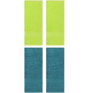 Unique Bargains Bathroom Durable Lightweight Quick Drying Cotton Hand Towel 4 Pcs - 1 of 4