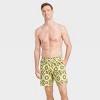 Men's 7" Mosaic Design Woven Swim Shorts - Goodfellow & Co™ Yellow - 3 of 3