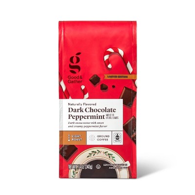 Naturally Flavored Dark Chocolate Peppermint Light Roast Coffee Ground Coffee - 12oz - Good & Gather™