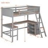 NicBex Twin Size Solid Wood Loft Bed with Shelves,Desk,Ladder&Guardrails for Kids,Teens&Gamers,Versatile Gaming Loft Bed Platform,300lbs Max - 3 of 4