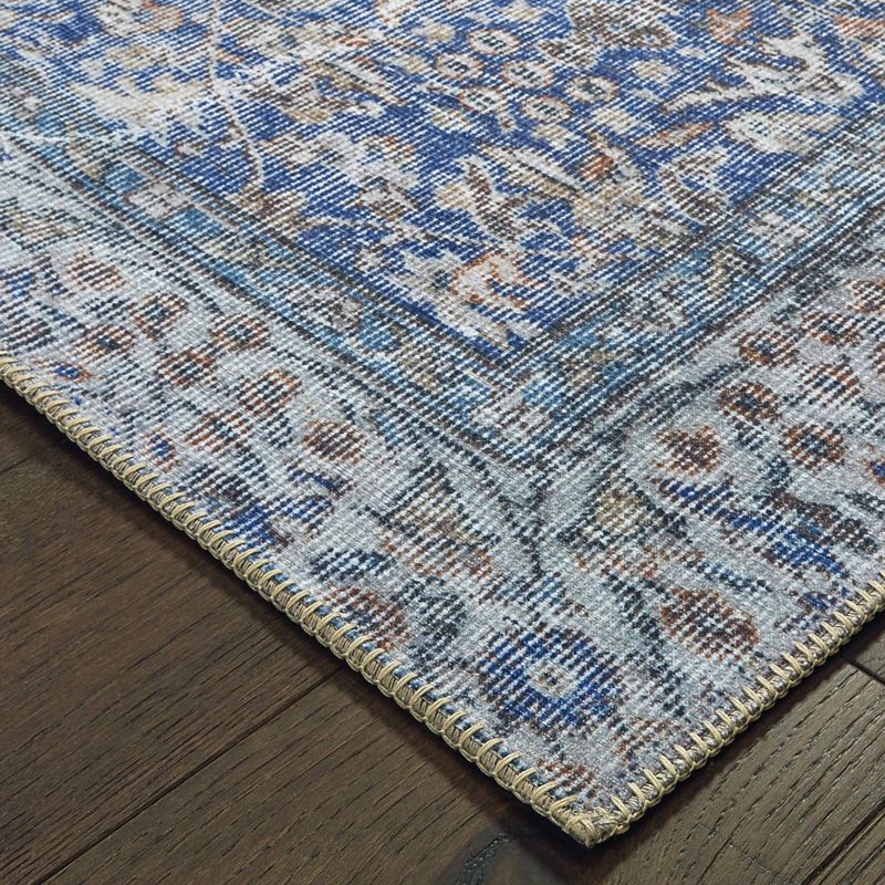 1&#39;9&#34;x2&#39;8&#34; Scarlett Vintage Floral Area Rug Blue - Captiv8e Designs, Power-Loomed, Low Pile, Stain-Resistant, 3 of 5