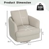 Swivel 361 Degree Barrel Chair/Mid Century Accent Chair Fabric Upholstered Armchair/Oversized Accent Chair Modern Upholstered Wide Reading Chair - 3 of 4