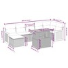 vidaXL Garden Sofa Set Black and Cream White PE rattan 8 Piece Set - 3 of 4
