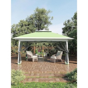 13x13ft Outdoor Gazebo with Mosquito Net, Perfect for Parties, Weddings, Dining & Backyard Events - 1 of 4
