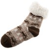 5 Star Super Deals Christmas Fuzzy Faux Shearling Socks, Warm Thick Fleece Thermal w/ Nonslip Grippers, Christmas Stockings - 2 Pairs - 4 of 4