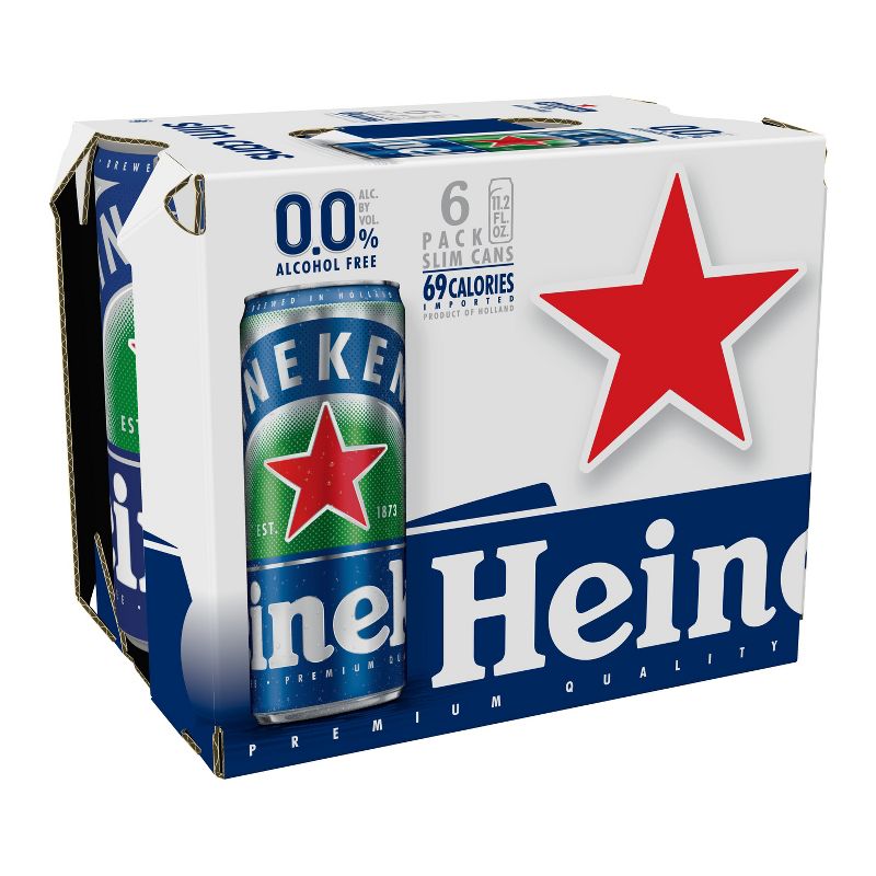 Heineken 0.0 Non-Alcoholic Beer - 6pk/11.2 fl oz Cans, 1 of 5