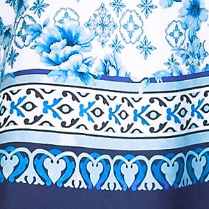 white mosaic floral geo border