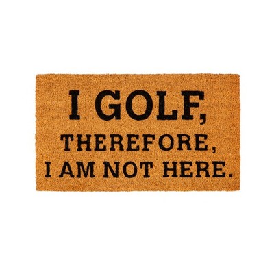 28" x 16" Nature Coir Mat, I Golf