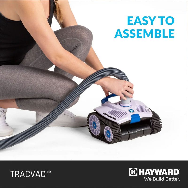 Hayward TracVac Lightweight Automatic Suction Vacuum Cleaner with Hose and Valve for In Ground Swimming Pool Maintenance, White, 5 of 7