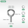 Unique Bargains Stainless Steel Durable Rust-Resistant Eyebolts with Nuts Washers Male Screw for Fastening 10 Pcs - 3 of 4