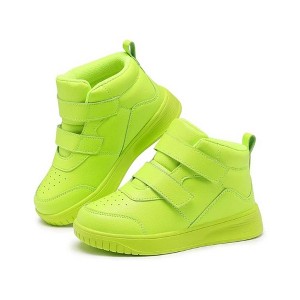 TIME HOLLOW Fluorescent Green High-Top Rubber Shoes - 1 of 3