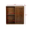 TIRAMISUBEST Sideboard with 2 Sliding Doors & Solid Wood Decorative Strips,Spacious Storage Cabinet for Living Room, Kitchen, Dining, Entryway - 4 of 4