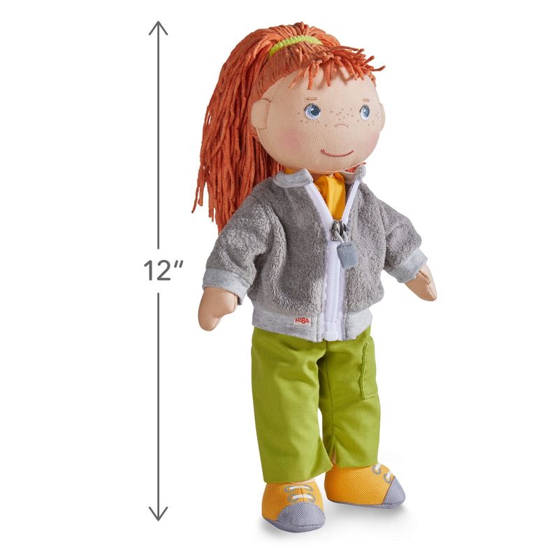 HABA Soley - 12" Soft Doll with Red Hair and Blue Eyes (Machine Washable), 3 of 8