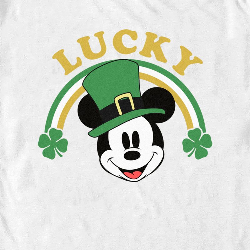 Men's Mickey & Friends Lucky Rainbow T-Shirt, 2 of 6