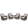 Gymojoy Outdoor Gliders Chairs Side Table with 5-Inch Thick Cushions - 3 of 4