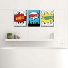 Big Dot of Happiness Bam Superhero - Kids Bathroom Rules Wall Art - 7.5 x 10 inches - Set of 3 Signs - Wash, Brush, Flush - 2 of 4
