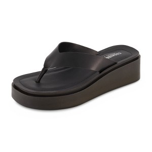 CUSHIONAIRE Women's Pippin thong platform sandal with +Memory Foam - 1 of 4