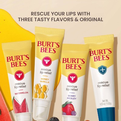 Burt's Bees Rescue Relief Lip Balms Honey Vanilla - 0.35oz/2pk