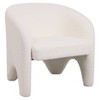 LeisureMod Lylo Collection Upholstered Modern Accent Chair with Barrel Back Design and Iron Frame – Living Room, Bedroom, Office, Lounge - 2 of 4